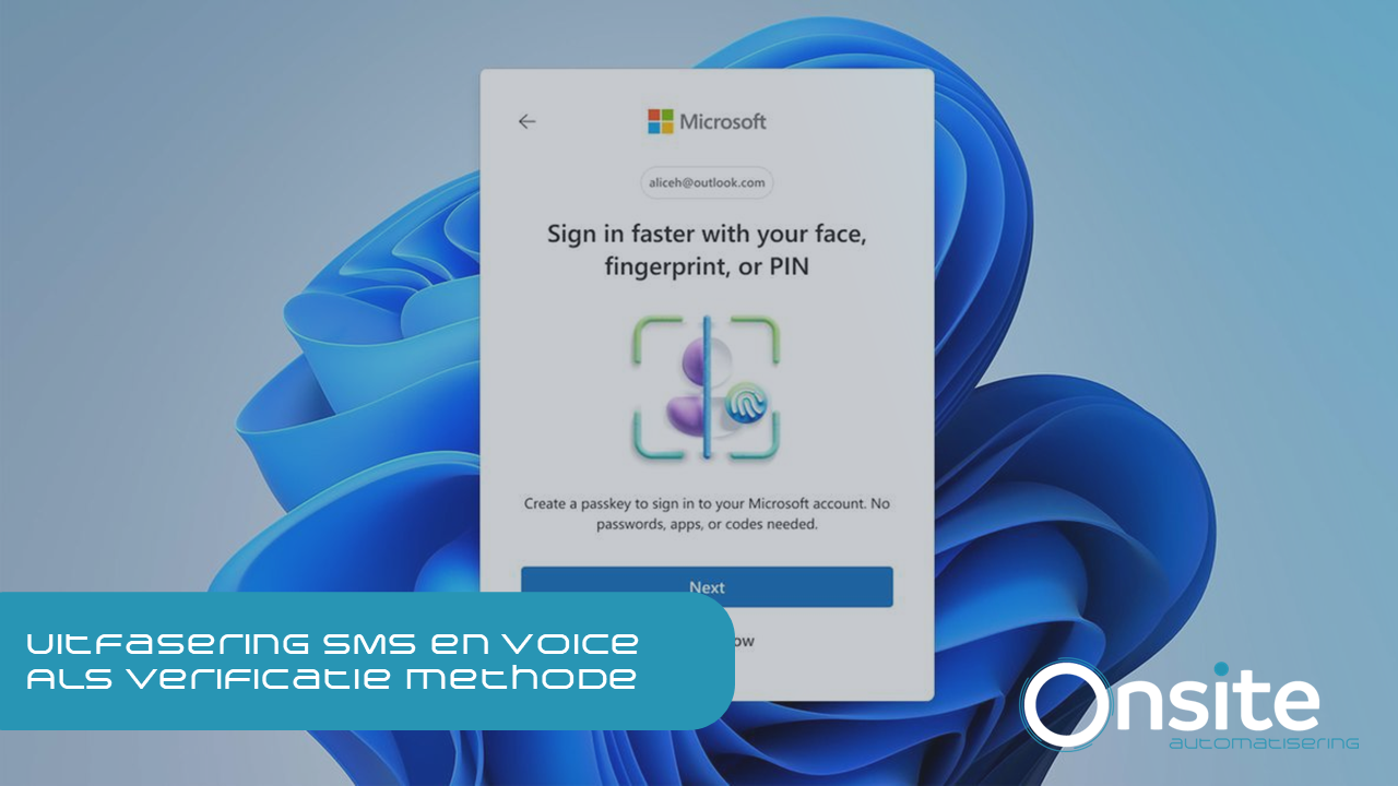 Uitfasering sms en voice authenticatie microsoft